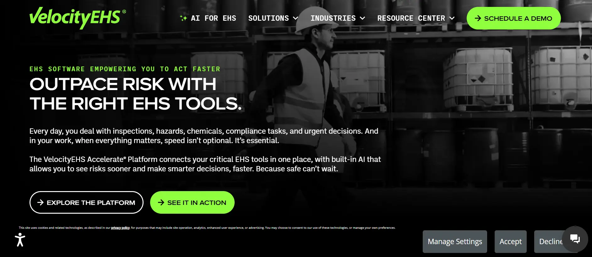 VelocityEHS screenshot