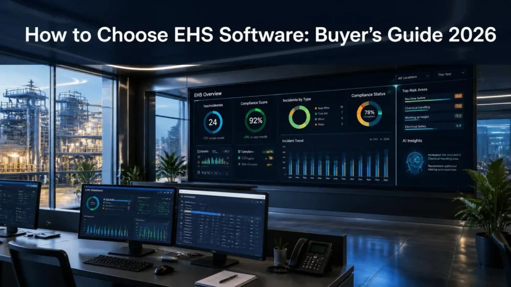 How to choose EHS software 2026 — buyer's guide comparing safety and compliance platforms