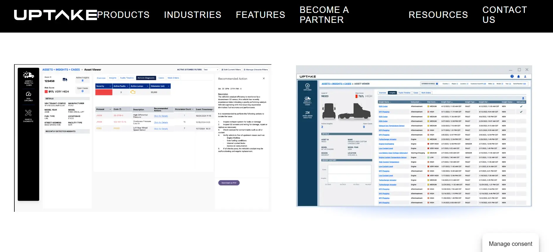 Uptake screenshot