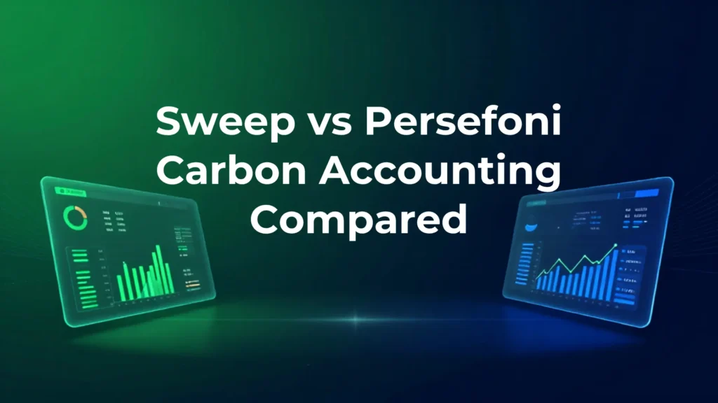 Sweep and Persefoni carbon accounting platforms compared side by side