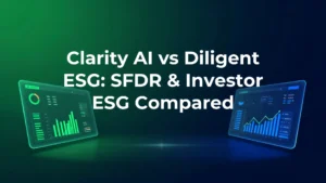 Clarity AI vs Diligent ESG compared — outward-in ratings versus inward-out governance