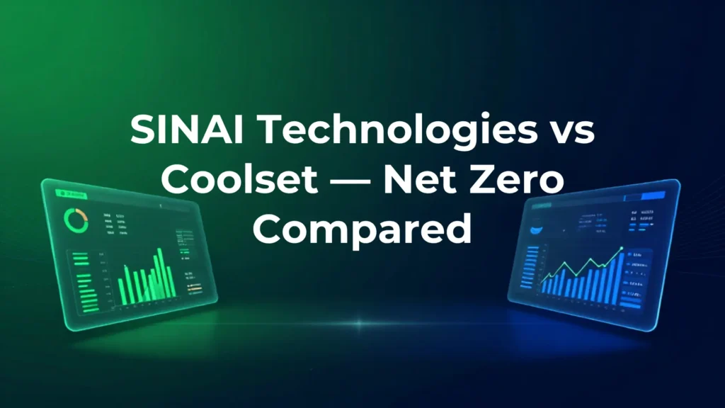 SINAI Technologies vs Coolset compared — the five-stage net zero sequence 