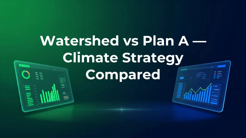Watershed and Plan A climate strategy platforms compared side by side