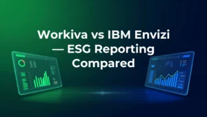 Workiva and IBM Envizi ESG reporting platforms compared side by side