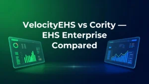 elocityEHS and Cority enterprise EHS platforms compared side by side