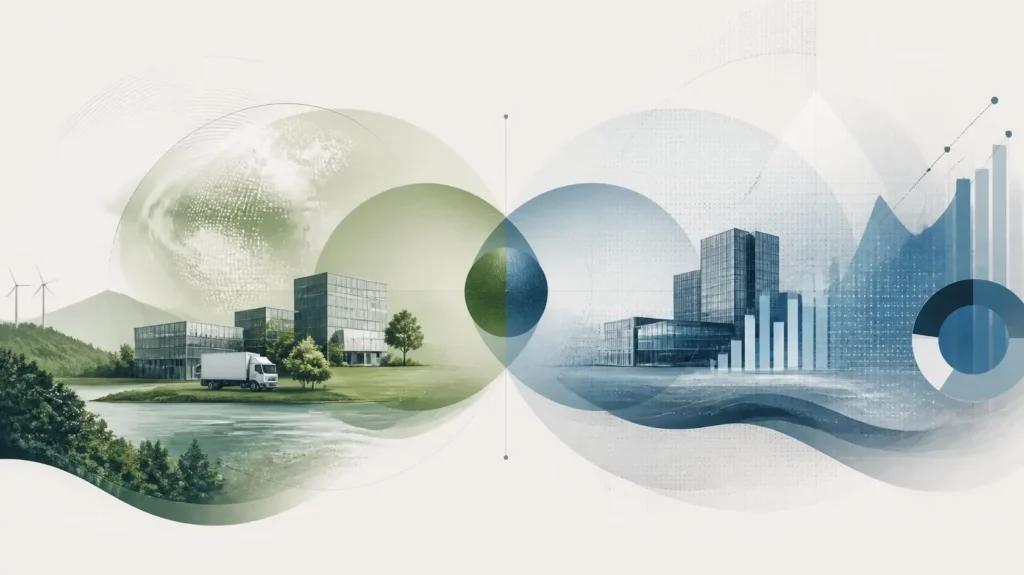 Double materiality explained — the two lenses of the ESRS assessment, impact materiality and financial materiality, and the four-step EFRAG IG 1 process
