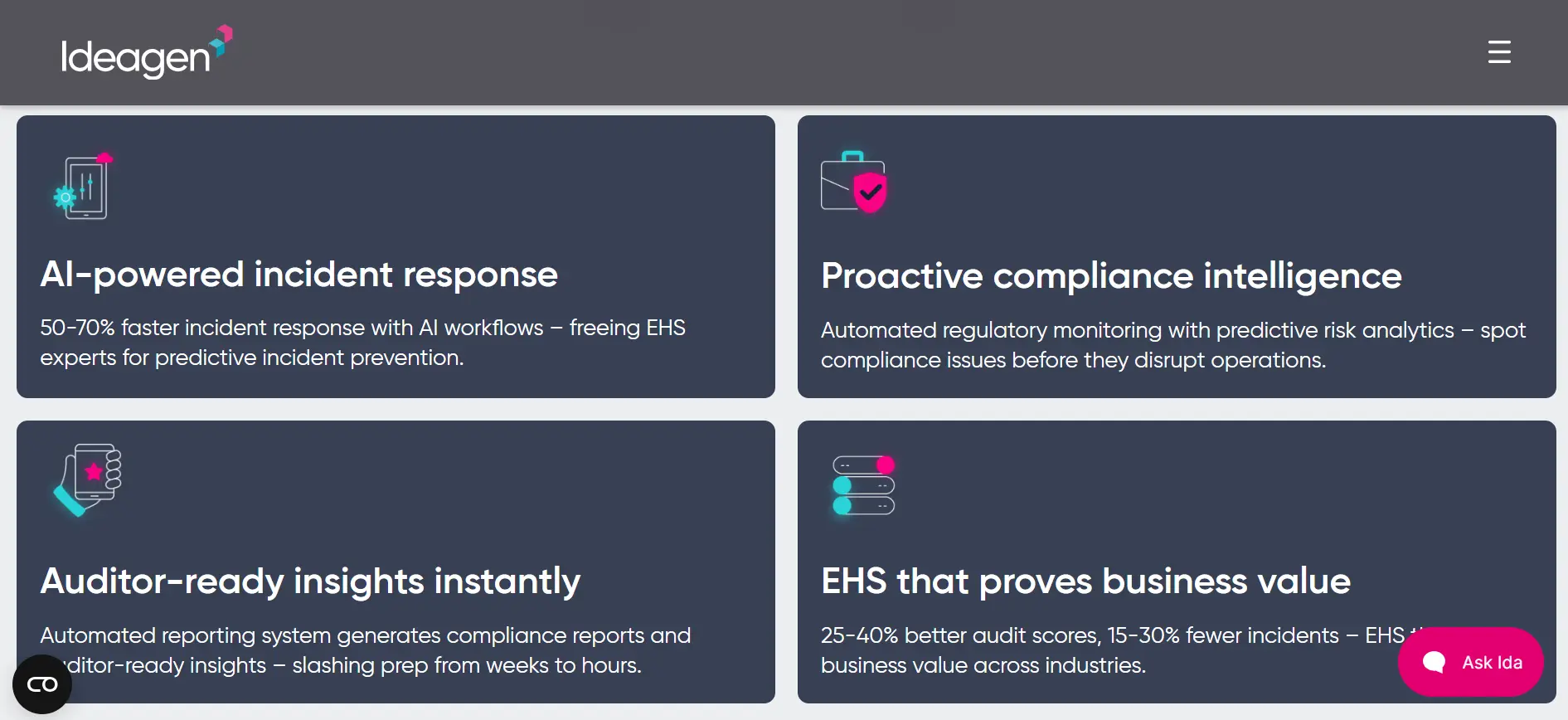 Ideagen ehs screenshot